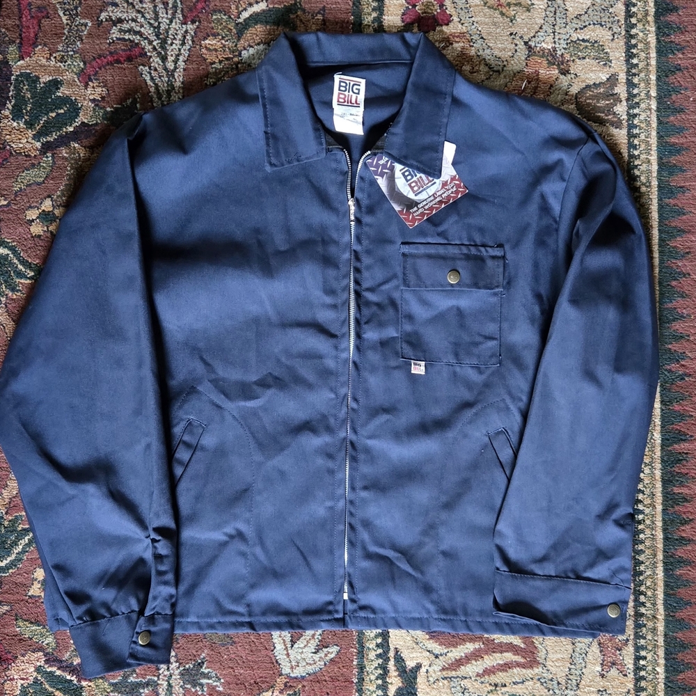 Y2K Big Bill Navy "Detroit Cut" Workwear Jacket 2XL